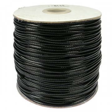 Waxed cotton cord 2mm. Black