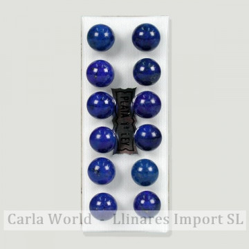 Pendientes plata bola 8mm. Lapizlazuli