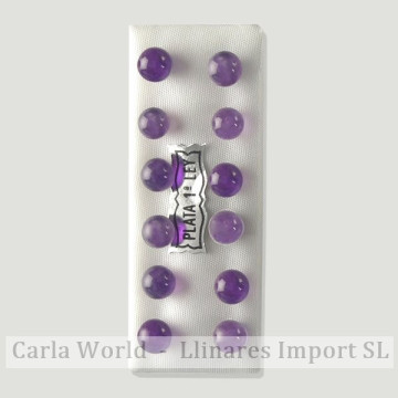 AMATISTA EXTRA. Pendientes plata bola 6mm