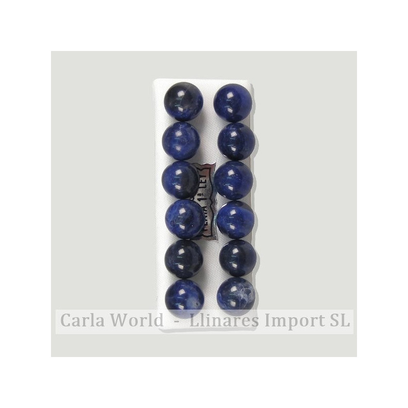 SODALITA. Pendientes plata bola 10mm SODALITA. Pendientes plata bola 10mm