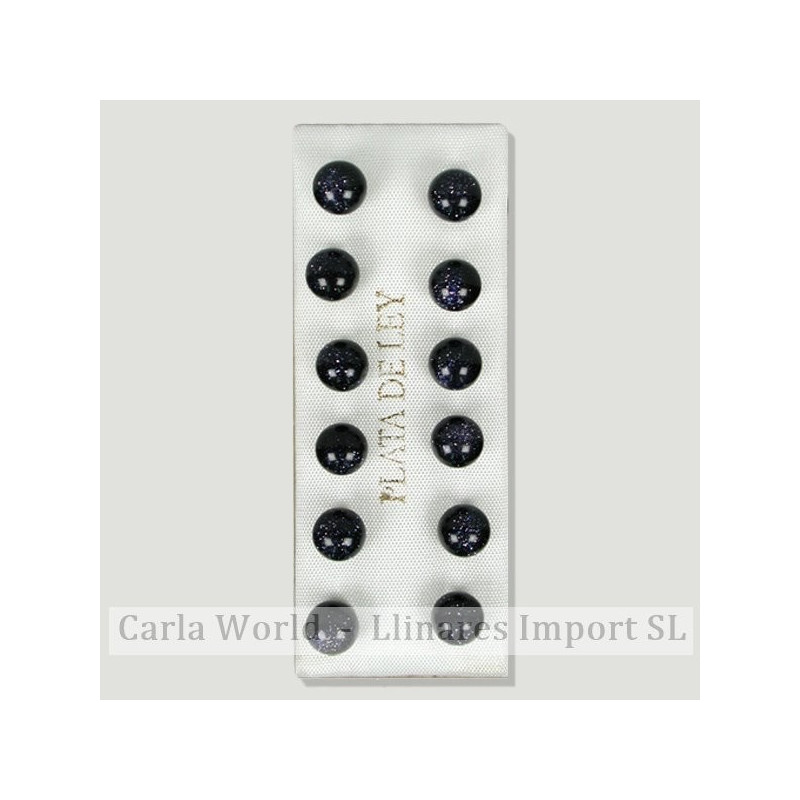 AVENTURINA ORO AZUL. Pendientes plata bola 6mm AVENTURINA ORO AZUL. Pendientes plata bola 6mm