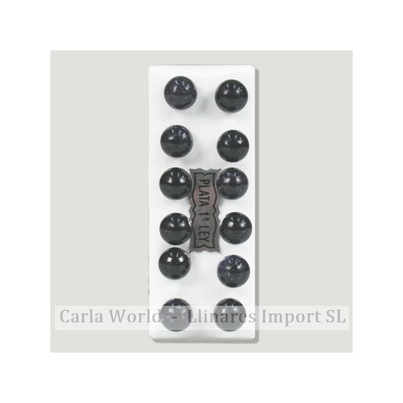 Pendientes plata bola 8mm. Aventurina Oro Azul Pendientes plata bola 8mm. Aventurina Oro Azul