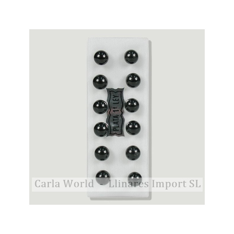 AZABACHE. Pendientes plata bola 6mm AZABACHE. Pendientes plata bola 6mm