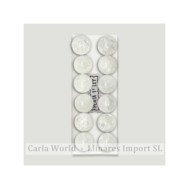 CRISTAL CRAQUELADO. Pendientes plata bola 10mm CRISTAL CRAQUELADO. Pendientes plata bola 10mm