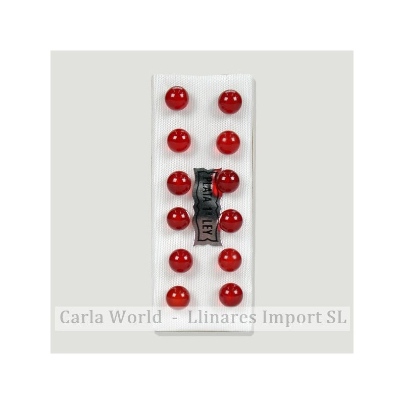 Pendientes plata bola 6mm. Ágata Cornalina Pendientes plata bola 6mm. Ágata Cornalina