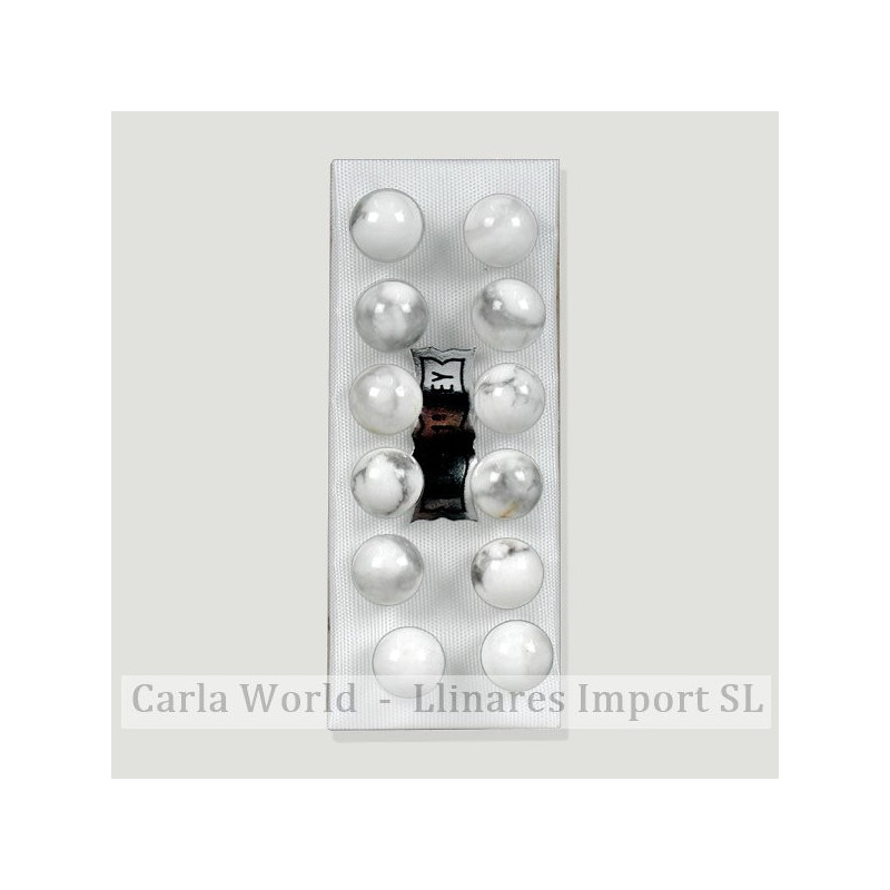 Beaded silver earrings 8mm. White Howlite Beaded silver earrings 8mm. White Howlite