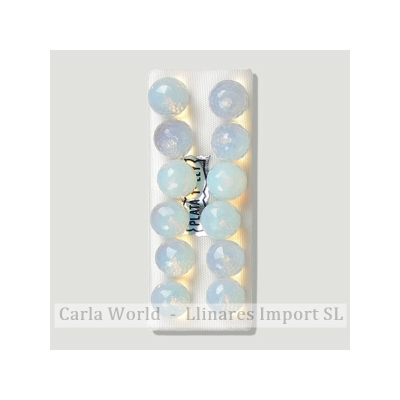 ÓPALO. Pendientes plata bola facetada 10mm ÓPALO. Pendientes plata bola facetada 10mm