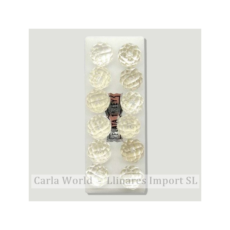 CRISTAL DE ROCA. Pendientes plata bola facetada 10mm CRISTAL DE ROCA. Pendientes plata bola facetada 10mm