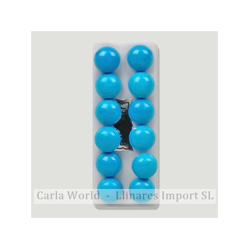 HOWLITA AZUL. Pendientes plata Cabujón 10mm HOWLITA AZUL. Pendientes plata Cabujón 10mm