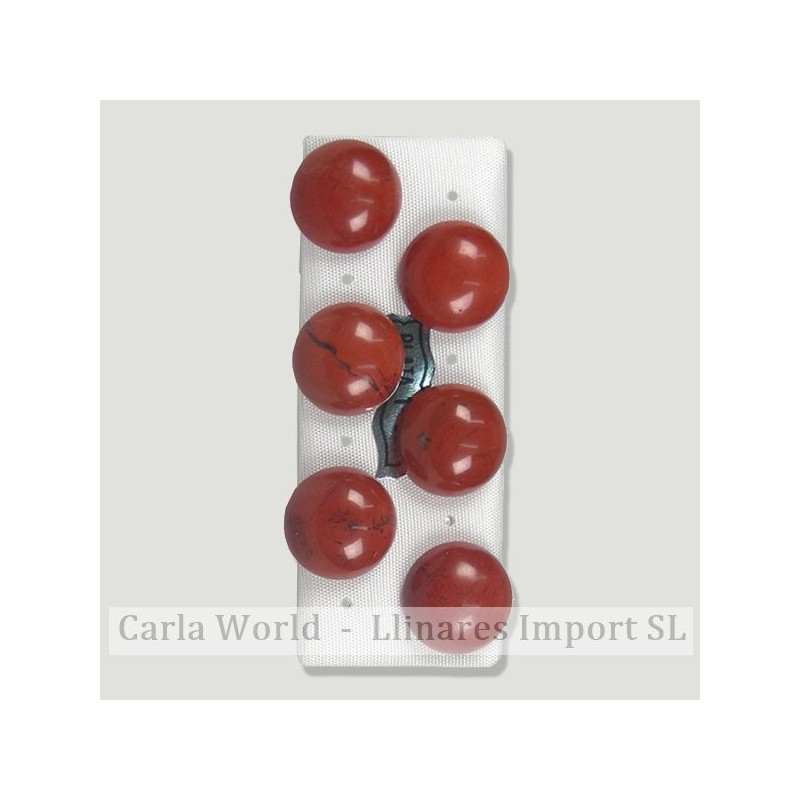Silver earrings Cabochon 14mm. Red Jasper Silver earrings Cabochon 14mm. Red Jasper
