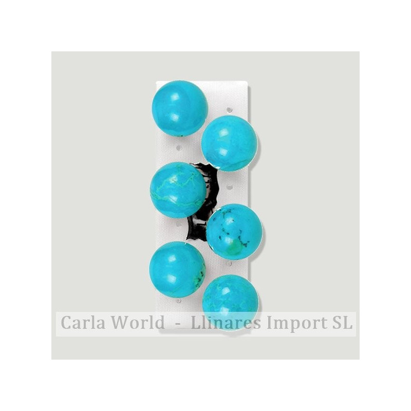 MAGNESITA-TURQUESA. Pendientes plata Cabujón 16mm MAGNESITA-TURQUESA. Pendientes plata Cabujón 16mm