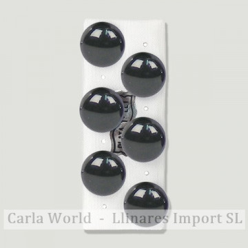 Silver earrings Cabochon 14mm. Onyx