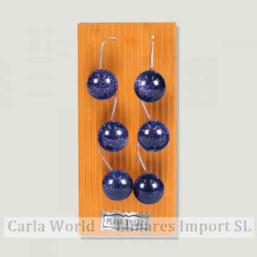 AVENTURINA ORO AZUL. Pendientes plata hippy bola 12mm