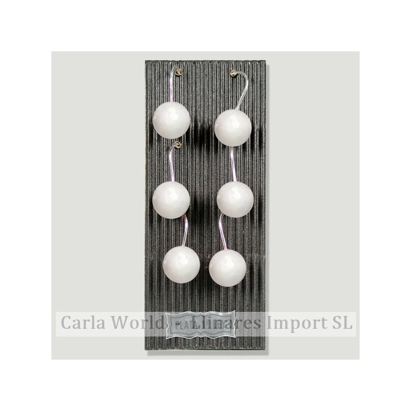 Hippie beaded silver earrings faceted 10mm. White jasper Hippie beaded silver earrings faceted 10mm. White jasper
