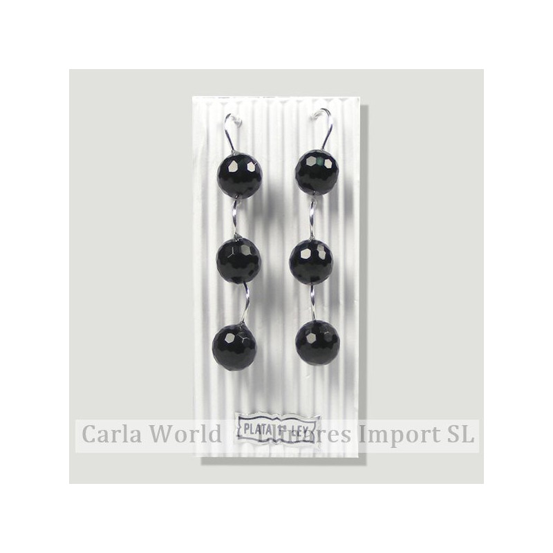 ÓNIX. Pendientes plata hippy bola facetada 10mm ÓNIX. Pendientes plata hippy bola facetada 10mm