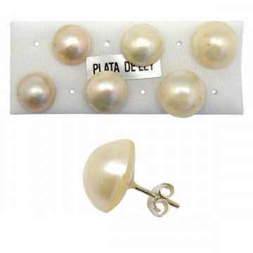 Pendientes plata perla Mabe (mar) 8-12mm.