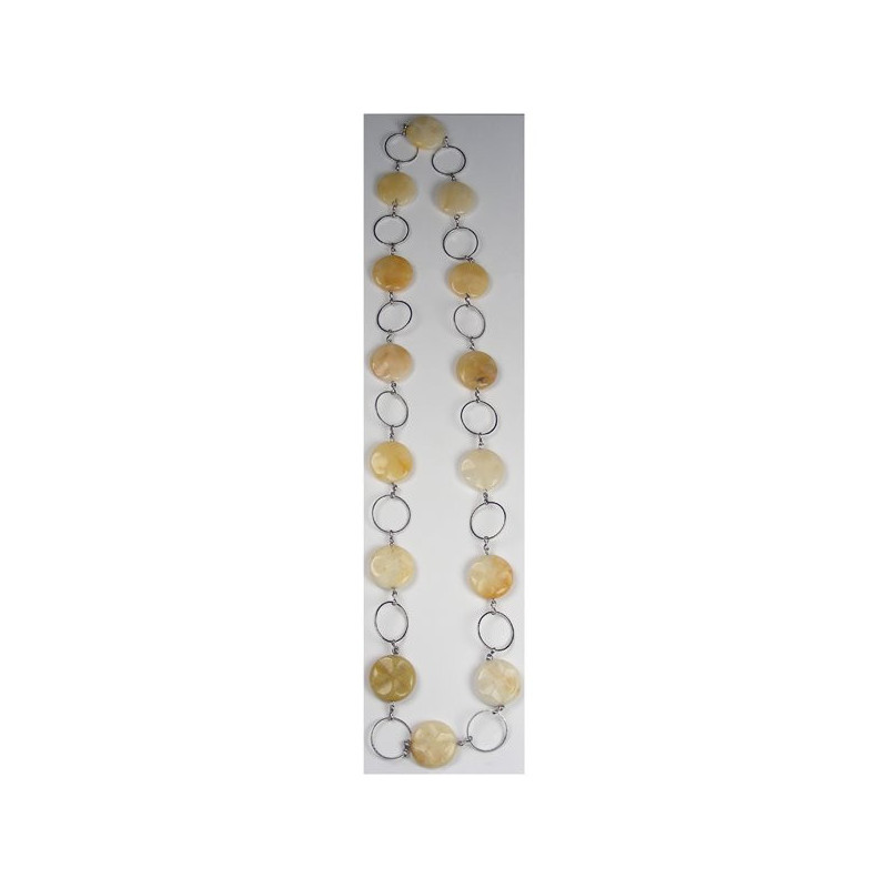 Collar met min 85cm, redo, Jasp amarillo Collar met min 85cm, redo, Jasp amarillo