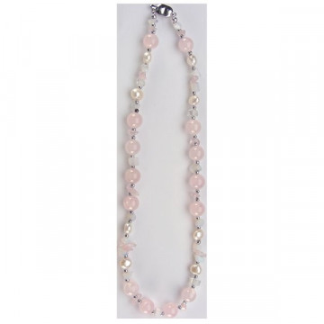Collar Mineral con cierre plateado. Modelo 19