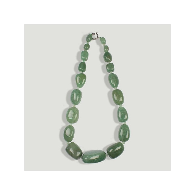 Collar rodado degrade Aventurina Verde Collar rodado degrade Aventurina Verde