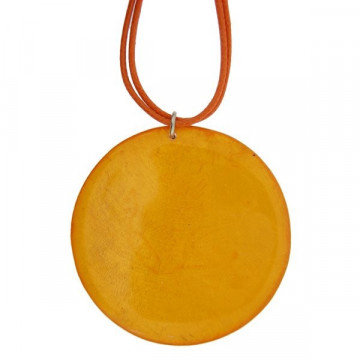 Collar Capiz Redondo mod 01 naranja