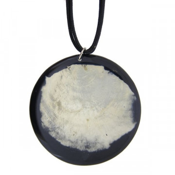 Collar Capiz Redondo mod 02 negro