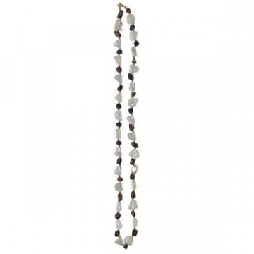 Collar de 70cm nacar trozos chip Ojo de tigre con 