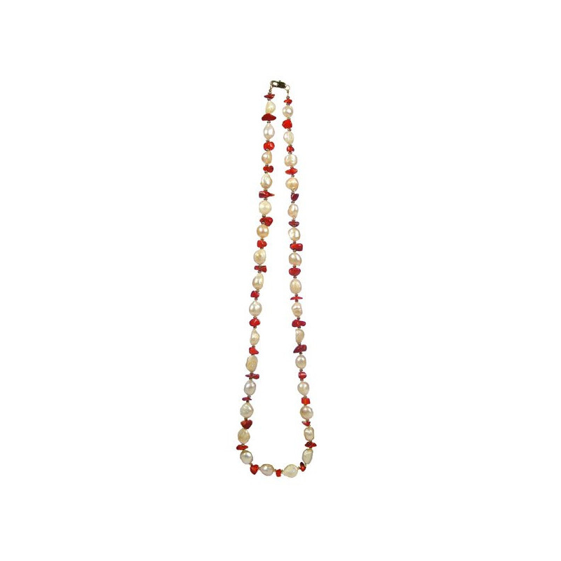 Collar perla chip, bambu rojo, 70Cm Collar perla chip, bambu rojo, 70Cm