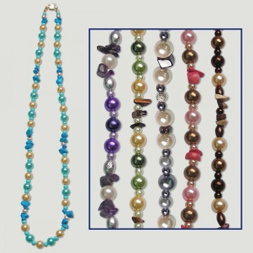 Collar perla Mallorca color 60cm surt