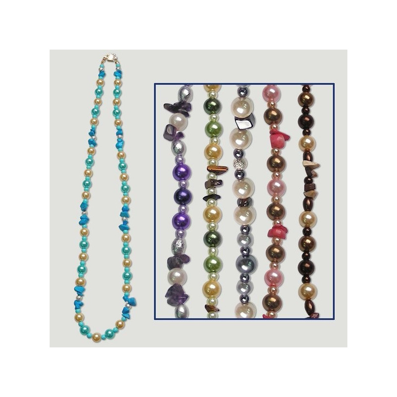 Collar perla Mallorca color 60cm surt Collar perla Mallorca color 60cm surt