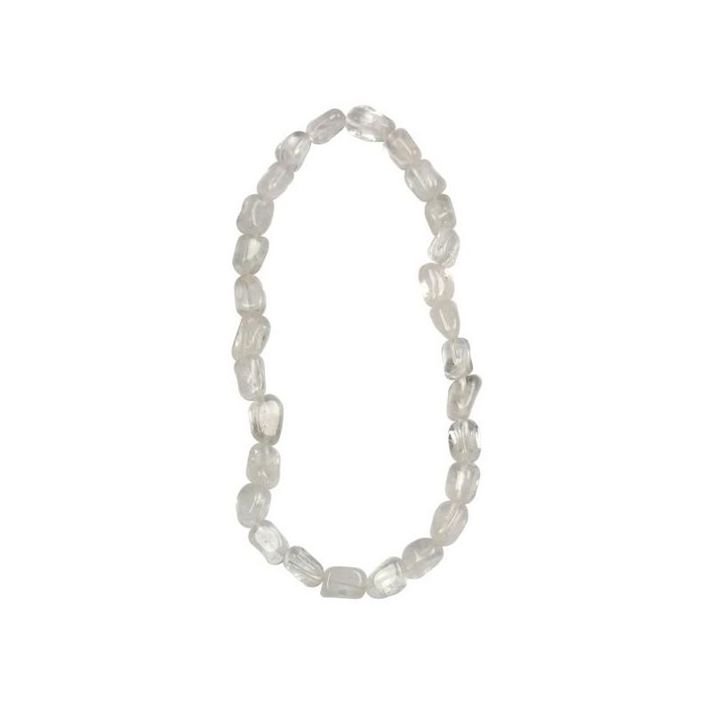 Colar Mineral Elástico Arredondada Cristal de Rocha Colar Mineral Elástico Arredondada Cristal de Rocha