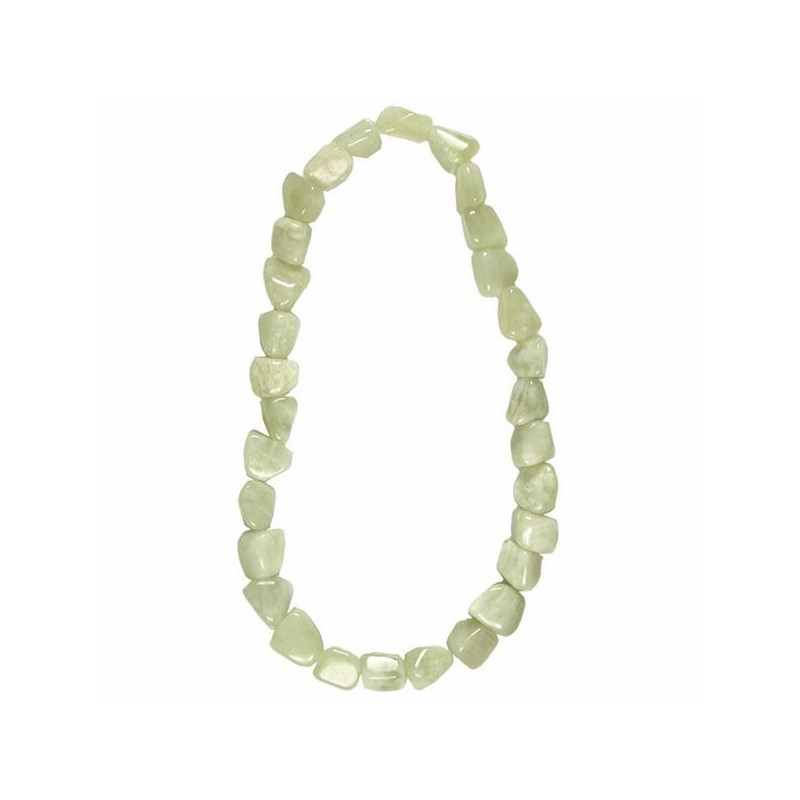 Collar mineral elástico rodado de 40cm. Jade Claro Collar mineral elástico rodado de 40cm. Jade Claro