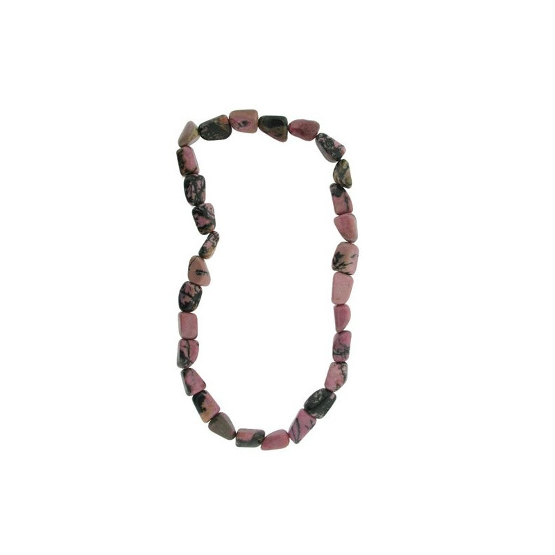 Collar mineral elástico rodado de 40cm. Rodonita Collar mineral elástico rodado de 40cm. Rodonita