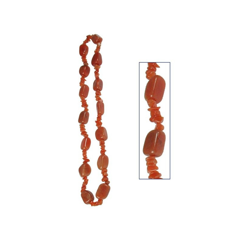 Collar mineral rodado y chip de 70cm. Aventurina n Collar mineral rodado y chip de 70cm. Aventurina n