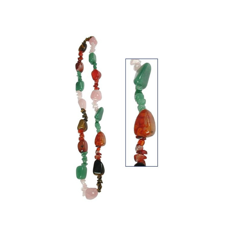 Collar mineral rodado y chip de 70cm. Multicolor Collar mineral rodado y chip de 70cm. Multicolor