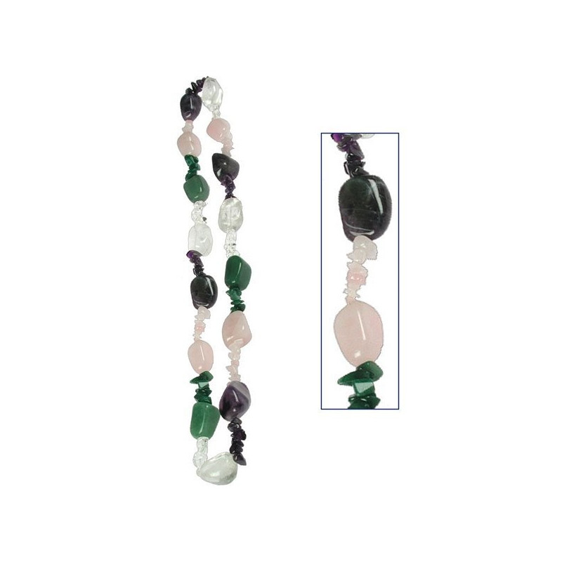Colar Arredondado com Pedras. 70cm. Modelos Misto (Cristal Colar Arredondado com Pedras. 70cm. Modelos Misto (Cristal