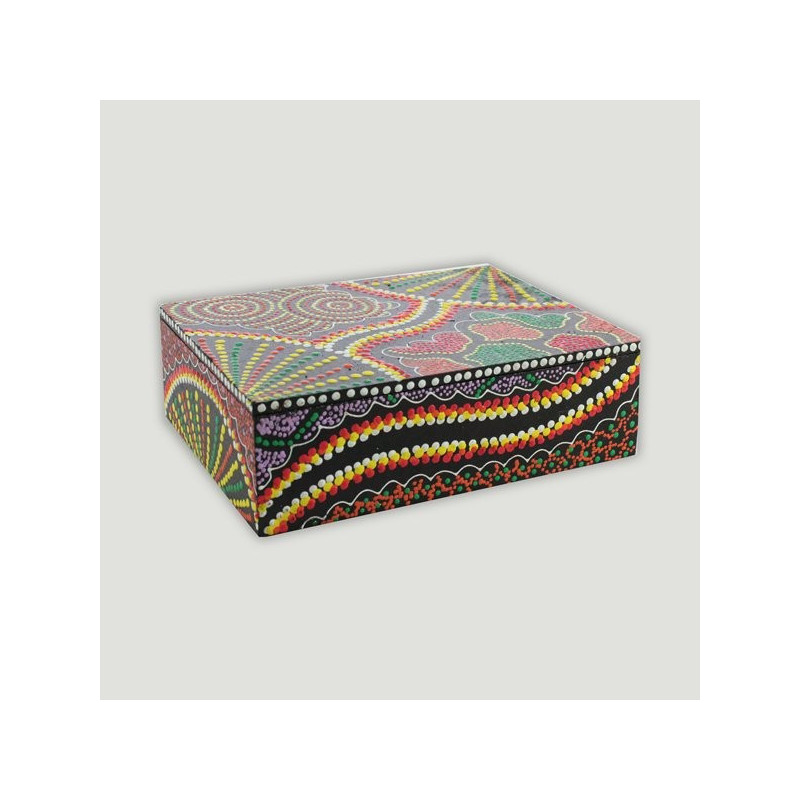 Caja aborigen Indonesia 19x14x6cm Caja aborigen Indonesia 19x14x6cm