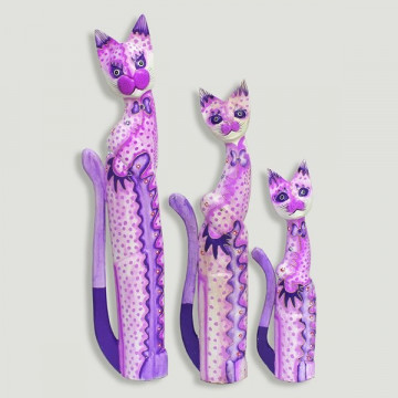 Set de 3 Gatas lila 100-80-60cm