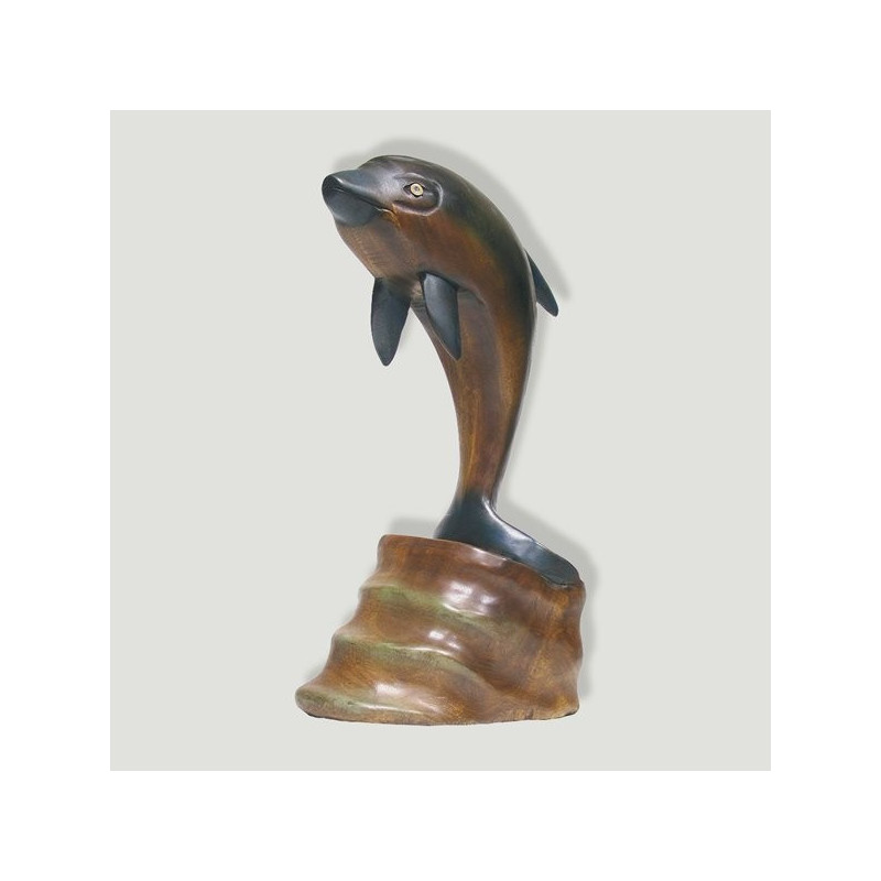 Delfin madera con base. 25X42cm Delfin madera con base. 25X42cm