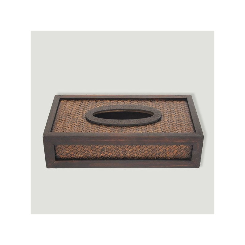 Caixa Lenços Madeira e Ráfia. Modelo 01 Caixa Lenços Madeira e Ráfia. Modelo 01