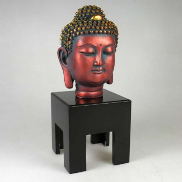 Cabeza Buda con base. 17 cm