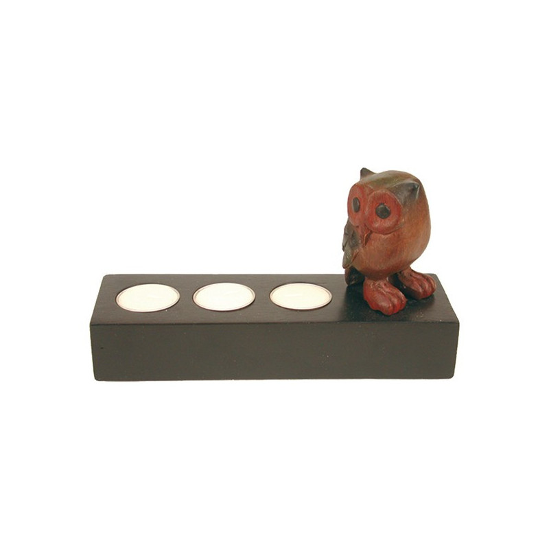 Portavelas mad buho 13x23cm Portavelas mad buho 13x23cm