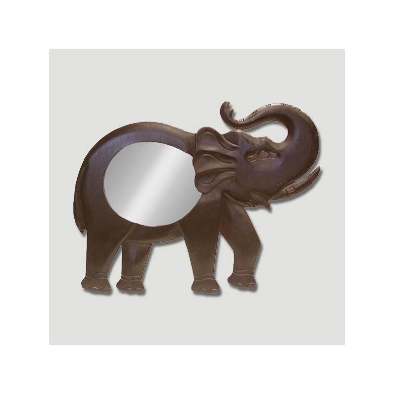 Espejo madera tallada elefante 56x42cm Espejo madera tallada elefante 56x42cm