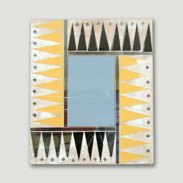 Espejo rectangular amarillo 50x60cm