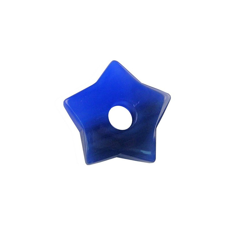 Colg estre, Agata azul, aguj cent 25mm Colg estre, Agata azul, aguj cent 25mm