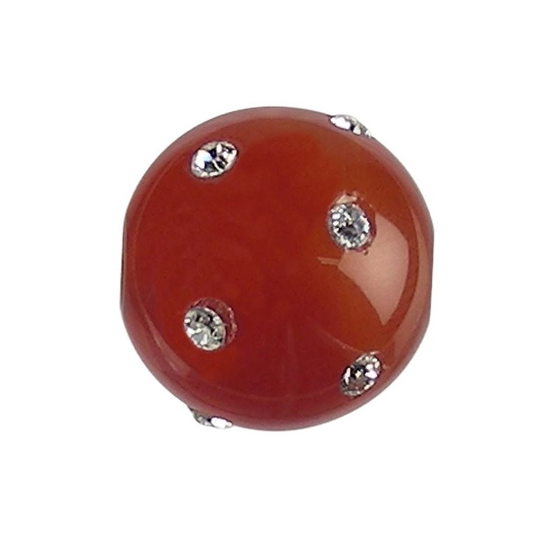 Colg bola con circo, Ag carneola, 12mm Colg bola con circo, Ag carneola, 12mm
