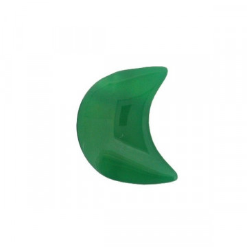 Pingente Lua, Ágata Verde, 22x18mm