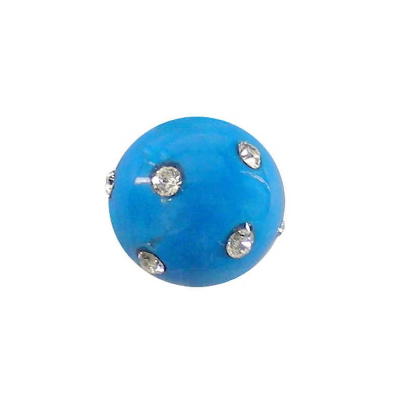 Colg bola con circonit, How azul, 10mm Colg bola con circonit, How azul, 10mm