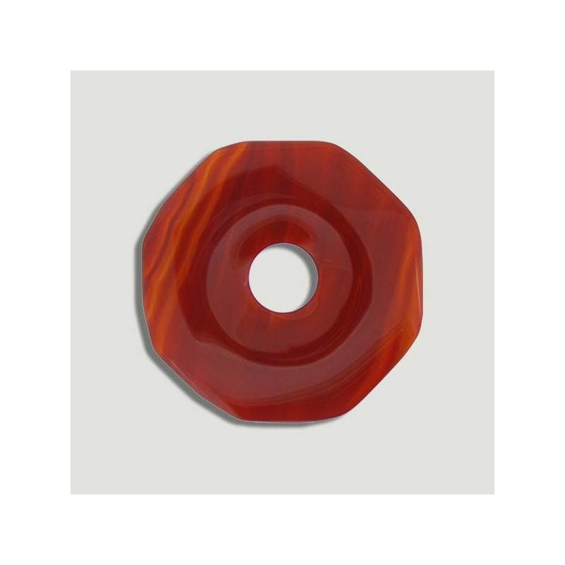 Pingente Mineral Donut Octagonal. Modelo Cornalina Pingente Mineral Donut Octagonal. Modelo Cornalina