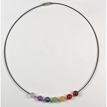 Collar cable rígido CHAKRA bola lisa 8mm
