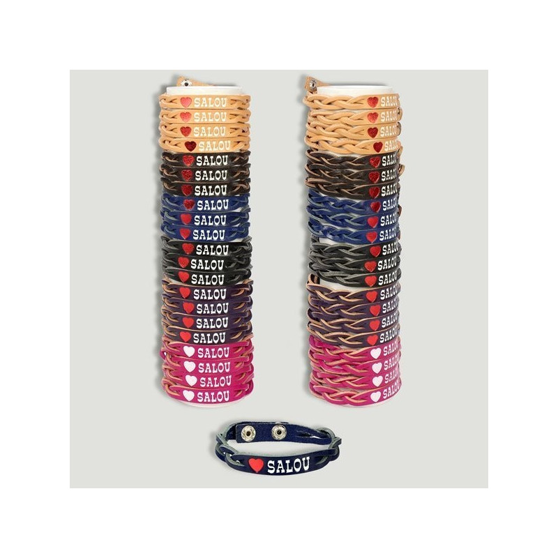 Pulsera piel love Salou. Modelo. Modelo 2 trenzas Pulsera piel love Salou. Modelo. Modelo 2 trenzas